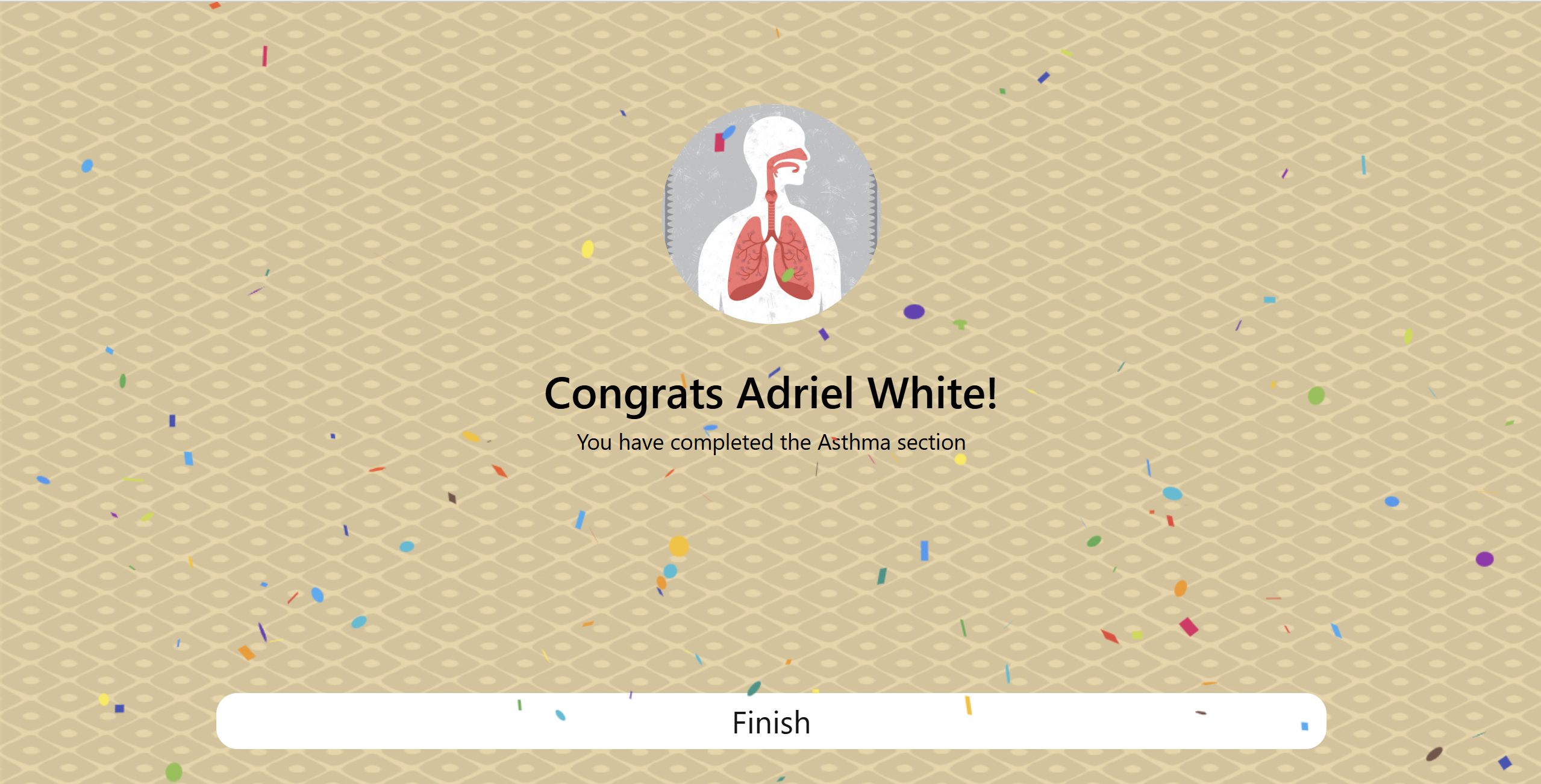 asthma completion page
